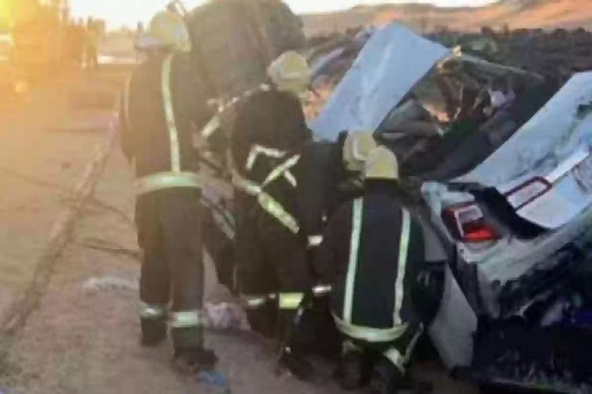 فاجعة على طريق خريص .. مصرع عائلة كاملة من جازان في حادث مروع. 